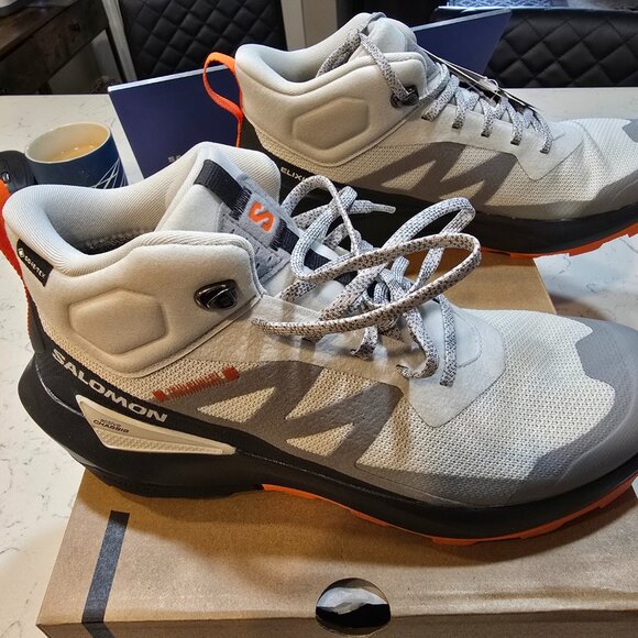 Salomon Elixir Mid GORE-TEX Dragon Fire Mens Sz 10 Hiking Boots Shoes NEW - Picture 1 of 15